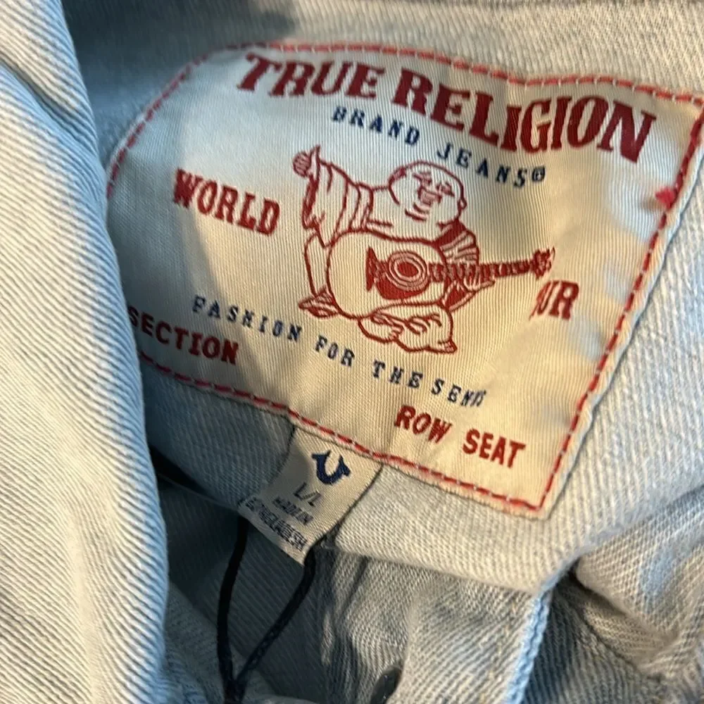 True Religion NWT denim jacket, light blue wash large $159.00